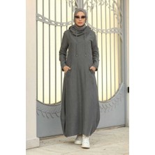 Neways 6034-KAPŞONLU Elbise Gri