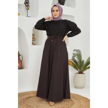 Neways 2215-MEVLANA Düğmeli Etek Mürdüm