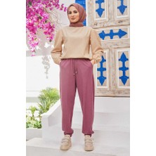 Neways 1151-LASTIKLI Pantolon Lila