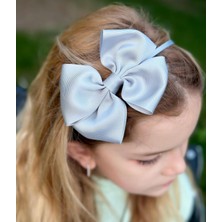 Queen Aksesuar Trend Moda Lüks Iri Büyük Parlak Fiyonk Kurdele Metal Taç Kadın Çocuk Tacı Gri