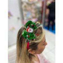Queen Aksesuar Yeni Yıl Lüks Özel Yılbaşı Tasarım Noel Baba Kadife Fiyonklu Taç Yetişkin Çocuk Tacı