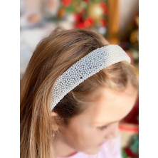 Queen Aksesuar Lüks Geniş Beyaz Inci Toplu Boncuk Taş Kaplamalı Tasarım Taç Kalın Yetişkin Çocuk