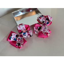 Queen Aksesuar Mini Mouse 2 ' Li  Kız Çocuk Bebek  Doğum Günü Hediye  Pensli Toka