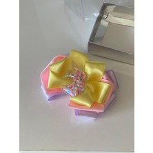 Queen Aksesuar  Saten Unicorn  Yaldızlı Pembe Mor Sarı Fiyonk Toka Anne Kız Çocuk Hediye