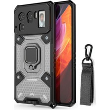 Microcase Xiaomi 11 Ultra Capsule Serisi Kayış Askılı Yüzük Standlı Armor Kılıf - AL8119