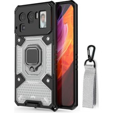 Microcase Xiaomi 11 Ultra Capsule Serisi Kayış Askılı Yüzük Standlı Armor Kılıf - AL8119