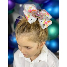 Queen Aksesuar Özel Tasarım Lüks Jojo Siwa Model 3 Boyutlu Hareketli Pullu Parlak Büyük Fiyonk Toka