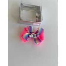 Queen Aksesuar Neon Pembe Gökkuşağı Süslü Kız Çocuk Bebek  Doğum Günü Hediye  Klipsli Toka