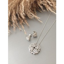 Zeta Jewel Aşk Kolyesi Kalpli Kolye Küpe Seti Mıknatıslı