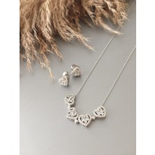 Zeta Jewel Aşk Kolyesi Kalpli Kolye Küpe Seti Mıknatıslı