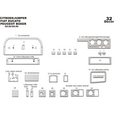 meriç cockpit design Meriç® Citroen Boxer Ön Torpido Kaplama Maun 32 Parça 1994-2002