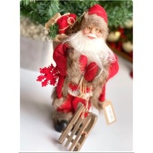 Queen Aksesuar Ithal Koleksiyonluk Yılbaşı Lüks Dekorasyon Kızaklı Noel Baba Oyuncak Biblo Çam Ağacı Süsü Dekor