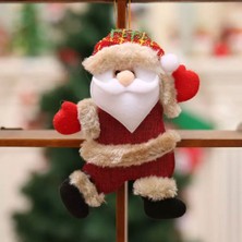 Queen Aksesuar Yeni Yıl Yılbaşı Koleksiyonluk Büyük Kürklü Kumaş Çam Ağacı Süsü Santa Noel Baba Dekorasyon
