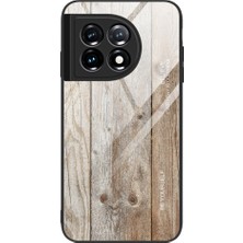 Xshop Oneplus 11 5g Ahşap Desen Anti-Fall Anti-Fone Temsilli Cam + Tpu Koruyucu Kılıfı (Yurt Dışından)