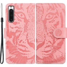 Xshop Sony Xperia Için Cüzdan Telefon 10 V Tiger Deseni Baskılı Stand Pu Deri Folio Flip Cover Kılıfı (Yurt Dışından)