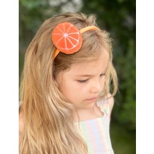 Queen Aksesuar Yeni Sezon Yazlık Sevimli 3D Boyutlu Portakal Neon Turuncu Oranj Taç Çocuk Yetişkin Tacı