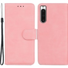 Xshop Sony Xperia 10 V Pu Deri Düz Renk Cüzdan Stand Koruyucu Telefon Kılıfı (Yurt Dışından)