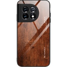 Xshop Oneplus 11 5g Ahşap Desen Anti-Fall Anti-Fone Temsilli Cam + Tpu Koruyucu Kılıfı (Yurt Dışından)