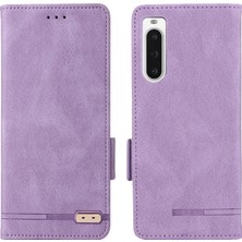 Xshop Sony Xperia 10 V Telefon Cüzdan Pu Deri Donanım Dekoru Stand Telefon Kılıfı (Yurt Dışından)