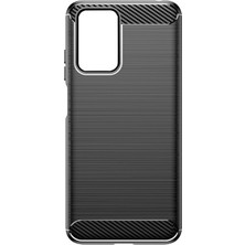 Microcase Xiaomi Redmi Note 11E/REDMI 10 5g Brushed Carbon Fiber Silikon Kılıf - Siyah AL3332