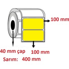 100X100 Kuşe Etiket Sarı ( 400 Lü )