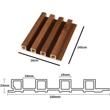 Renkli Duvarlar Atc Kahverengi Ahşap Görünümlü Prefabrik Ofis Konut Dekoratif Pvc Kaplama Lambiri 16CMX145CM