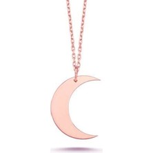 Bigakan Hilal Rose Renkli Gümüş Kolye