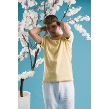 Akçaylar Slimfit Pamuklu Bisiklet Yaka Likralı Kısa Kol Erkek Triko Yazlık T-Shirt