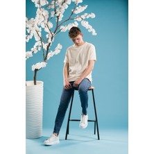 Akçaylar Slimfit Pamuklu Bisiklet Yaka Likralı Kısa Kol Erkek Triko Yazlık T-Shirt