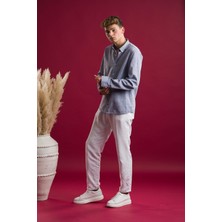 Akçaylar Slimfit Uzun Kol Keten Erkek Yazlık Gömlek