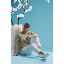 Akçaylar Slimfit Pamuklu Bisiklet Yaka Likralı Kısa Kol Erkek Triko Yazlık T-Shirt