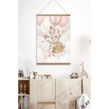 Duende Sticker -Pembe  Karnaval Çocuk Odası Askılı Kanvas Poster Tablo