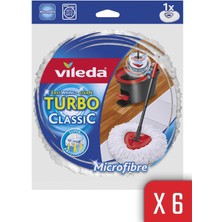 Vileda Turbo Yedek Mikrofiber Paspas - 6'lı Paket