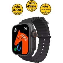 Prepare Watch 8 Ultra Plus Pro 49MM 2,02INÇ Çift Kordon Nfc Konuşma Özellikli Ios Android Uyumlu Akıllı Saat