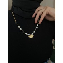 Laurel Design Tatlı Su Incili Hematit Kolye