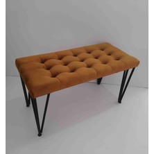 Mc Mobilya Sahra Peri Bench Puf Tabure Metal Ayak