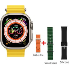 Pazariz Watch 8 Ultra 49MM  Amax Ultra Akıllı Nfc - Gps - Kablosuz Şarj Sarı Kordonunu Seç