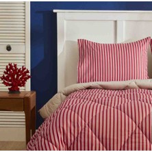 Nautica Home Maritime Stripe Tek Kişilik Comfort Set Red