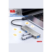 Fuchsia USB 3.0 Portlu Type-C Hub Çoklayıcı Adapter