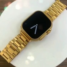 Pazariz X8 Ultra Akıllı Saat Pusula Vücut Sıcaklık Nfc Gold Kordon Hediye 2023 Versiyon Watch 8