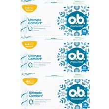 O.b. Procomfort Normal 16'lı Tampon 3 Paket Toplam 48 Adet
