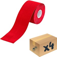 EC Shop Vzn Tape   Vzn Kinesio Sport Tape – Sporcu   Bandı 5m x 5cm Kırmızı 4 Adet