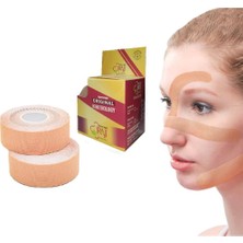 Raj   2, 5cm x 5mt 2 Adet Tape Yüz Yogası Yüz Bölgesi Için Therapy Cotton Kinesio Face Tape