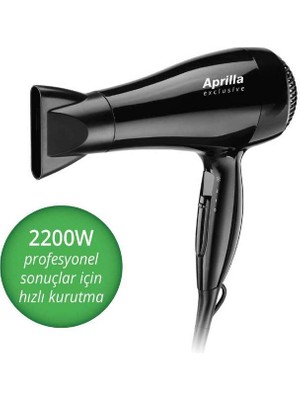 Aprilla Saç Kurutma ve Fön Makinesi 2200 W Soğuk Üfleme Difüzör Ergonomik Tasarım 2 Hız Seçeneği