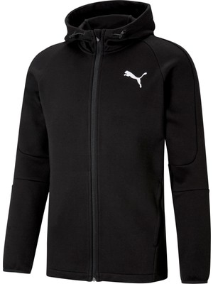 Puma Erkek Puma Black Puma Evostrıpe Core Fz Hoodie Siyah Erkek Hoodie