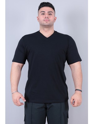 Yenitrendis Siyah V Yaka T-Shirt