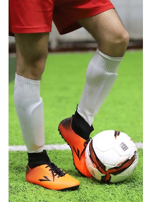 Lig Simav Turuncu Çim Boğazlı Halı Saha Erkek Futbol Ayakkabı