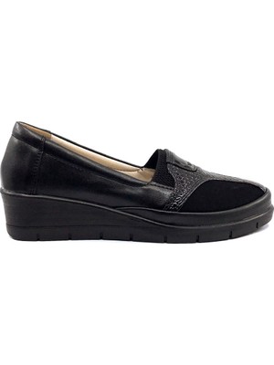 Ayakkabımood Y 59 Özel Topuk Jeli Siyah Günlük Bayan Ayakkabı