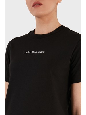 Calvin Klein Organik Pamuklu Regular Fit Bisiklet Yaka T Shirt Bayan T Shirt J20J221065 Beh