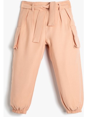 Kargo Pantolon Jogger Kuşak Detaylı  Cepli